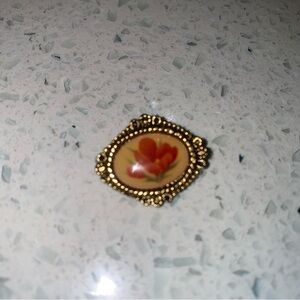 Vintage CAMCO "God's Love Is With‎ You Always" Signed Memorial Brooch